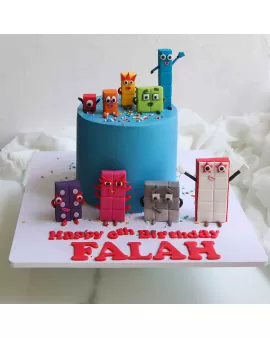 Number blocks cake