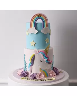 unicorn kids cake 04