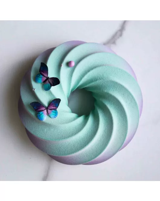 Baby Blue with purple Butterfly