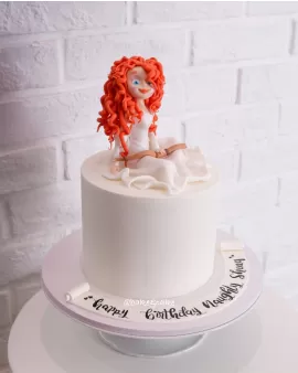 Curly Hair lady cake
