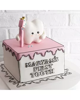 First Tooth kids cake