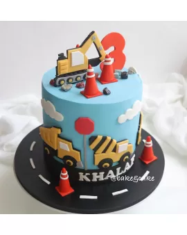 Constructions kids cake