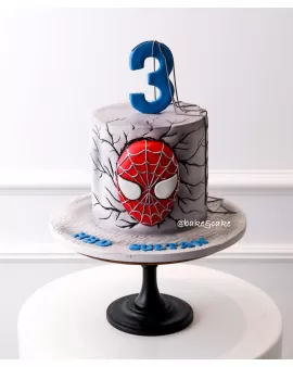 Face Spider man kids cake