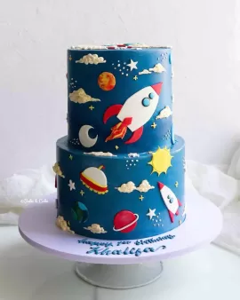 outer space  kids cake