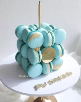 Baby Blue Macarons 